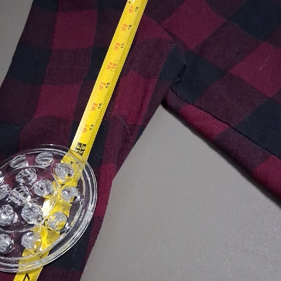 Wild Fable Maroon and Black Checkered Top - Picture 6 of 7